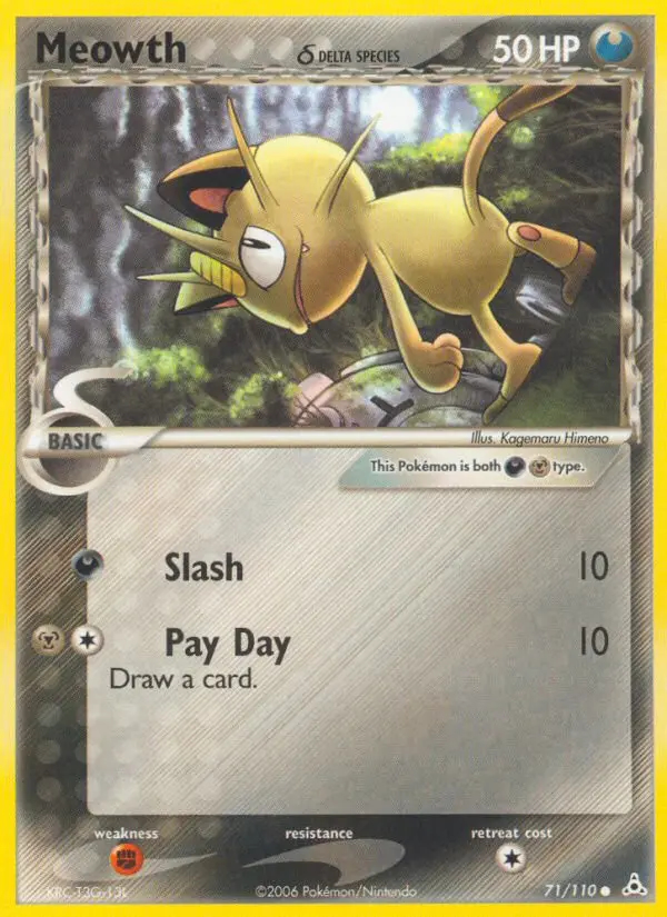 Image of the card Meowth δ