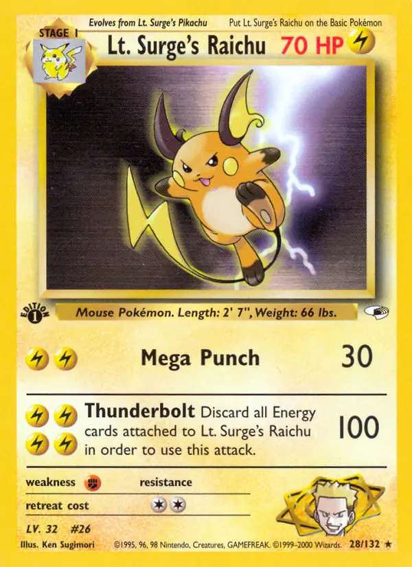 Image of the card Lt. Surge's Raichu