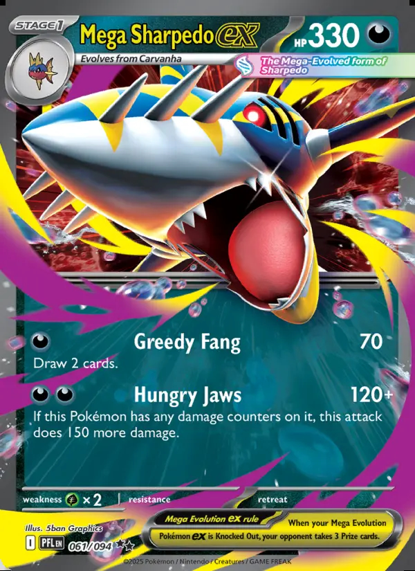 Image of the card Mega Sharpedo ex