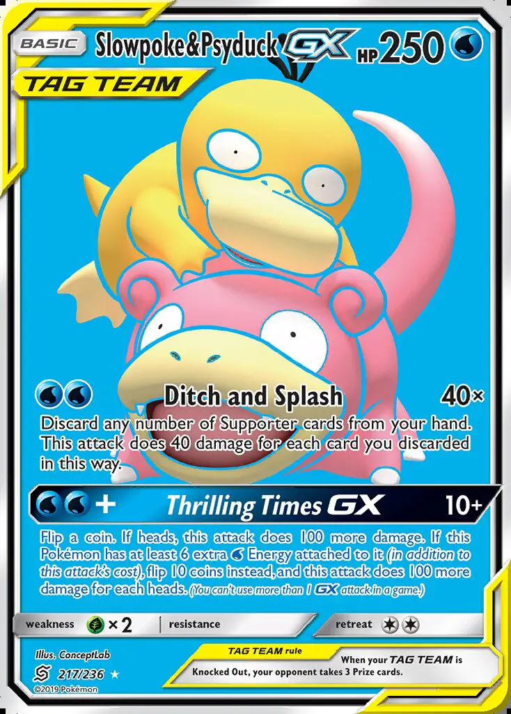 Image of the card Slowpoke & Psyduck GX