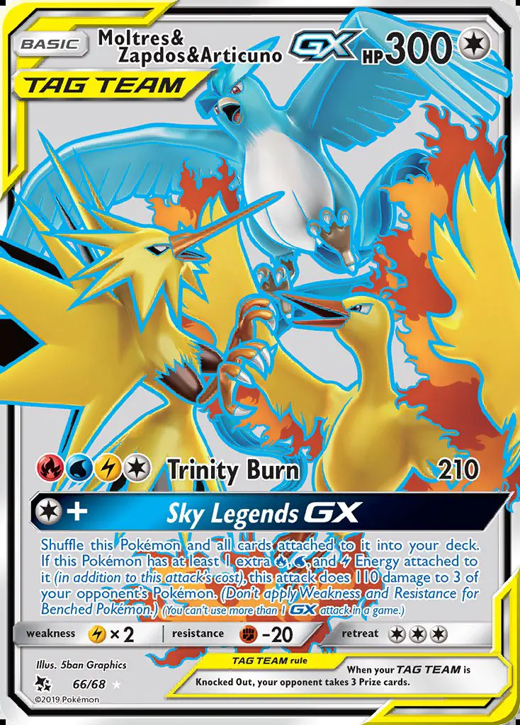 Image of the card Moltres & Zapdos & Articuno GX
