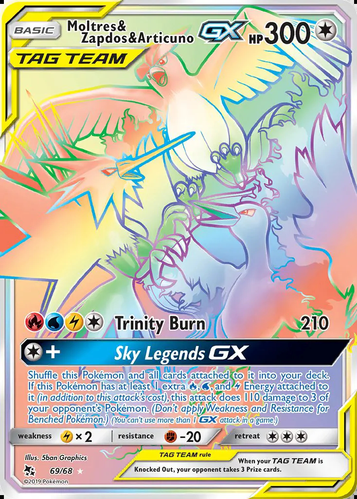Image of the card Moltres & Zapdos & Articuno GX