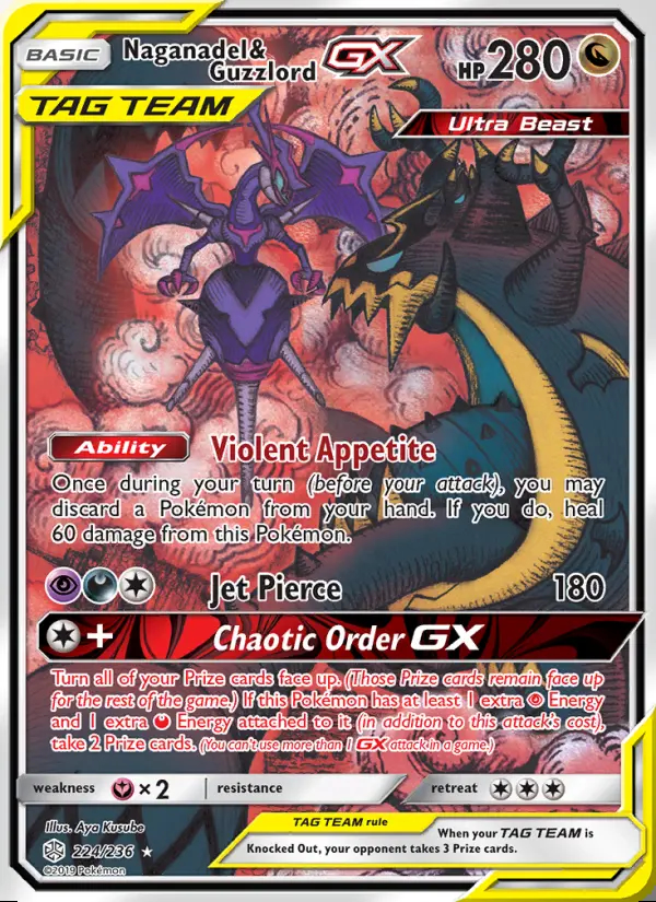 Image of the card Naganadel & Guzzlord GX