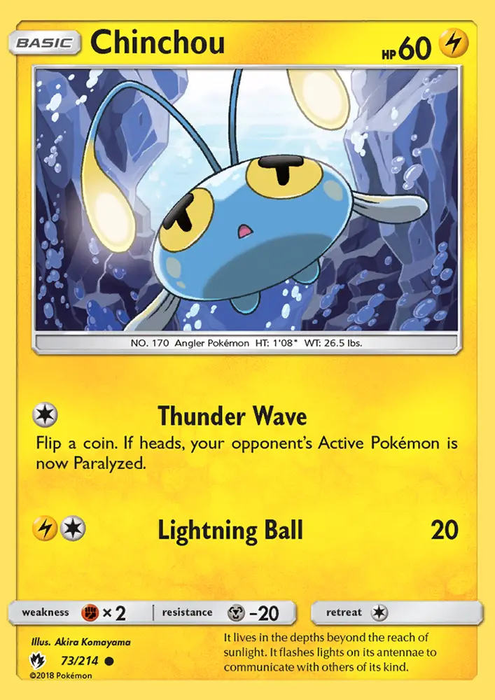 Image of the card Chinchou