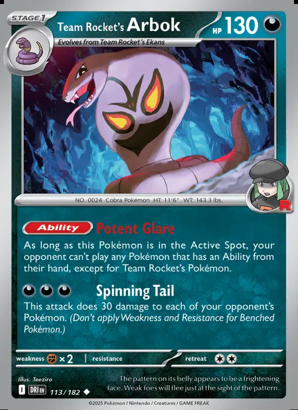 Image of the card Team Rocket's Arbok
