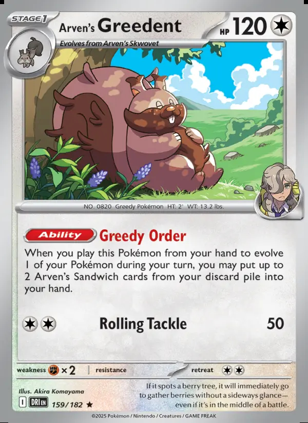 Image of the card Arven's Greedent