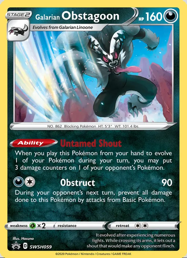 Image of the card Galarian Obstagoon
