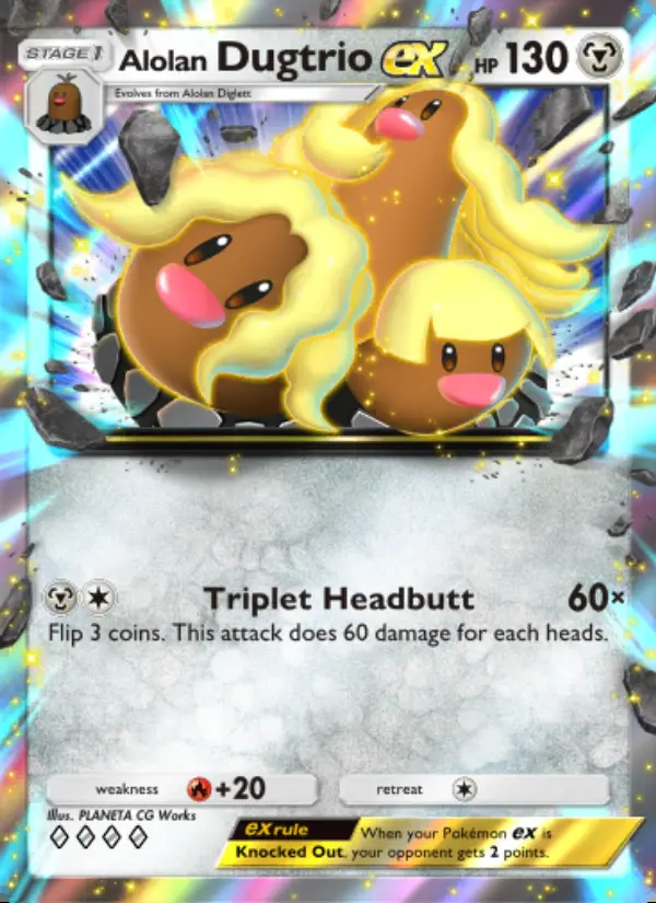 Image of the card Alolan Dugtrio ex